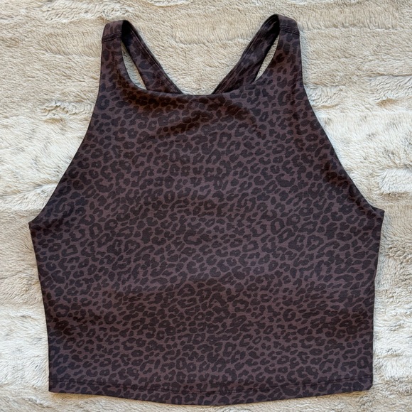 BEYOND YOGA Women's SoftMark Refocus Cropped Tank In in Charcoal Animal Print - Picture 5 of 15
